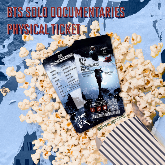 SUGA JHOPE Cinema Docu Tour TICKET commemorative ticket