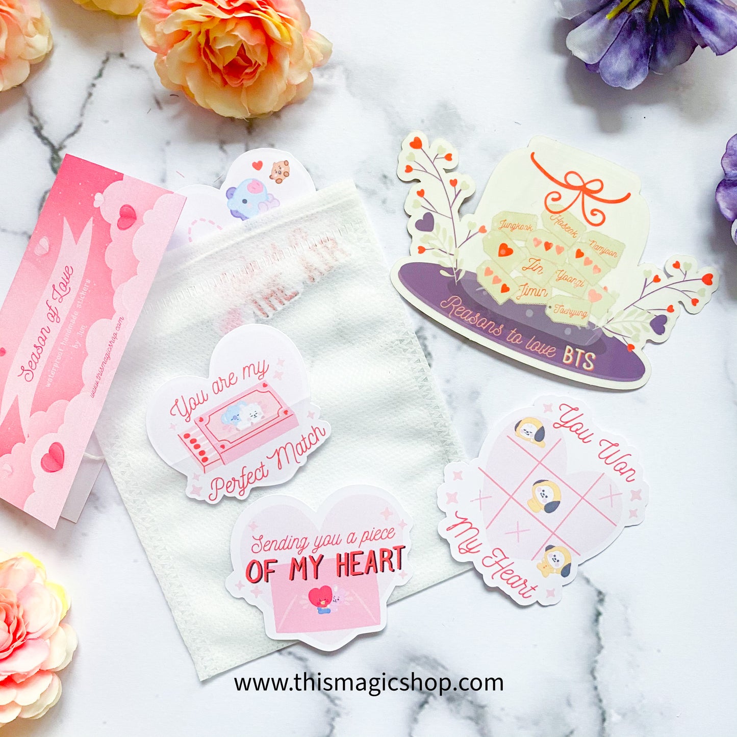 BT21 love edition waterproof sticker