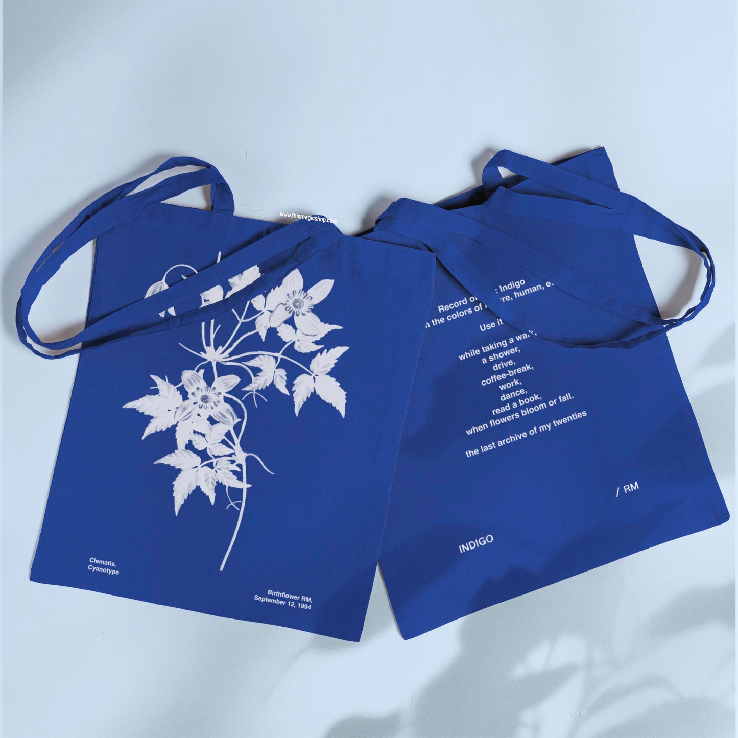 BTS Indigo RM Wildflower Tote Bag