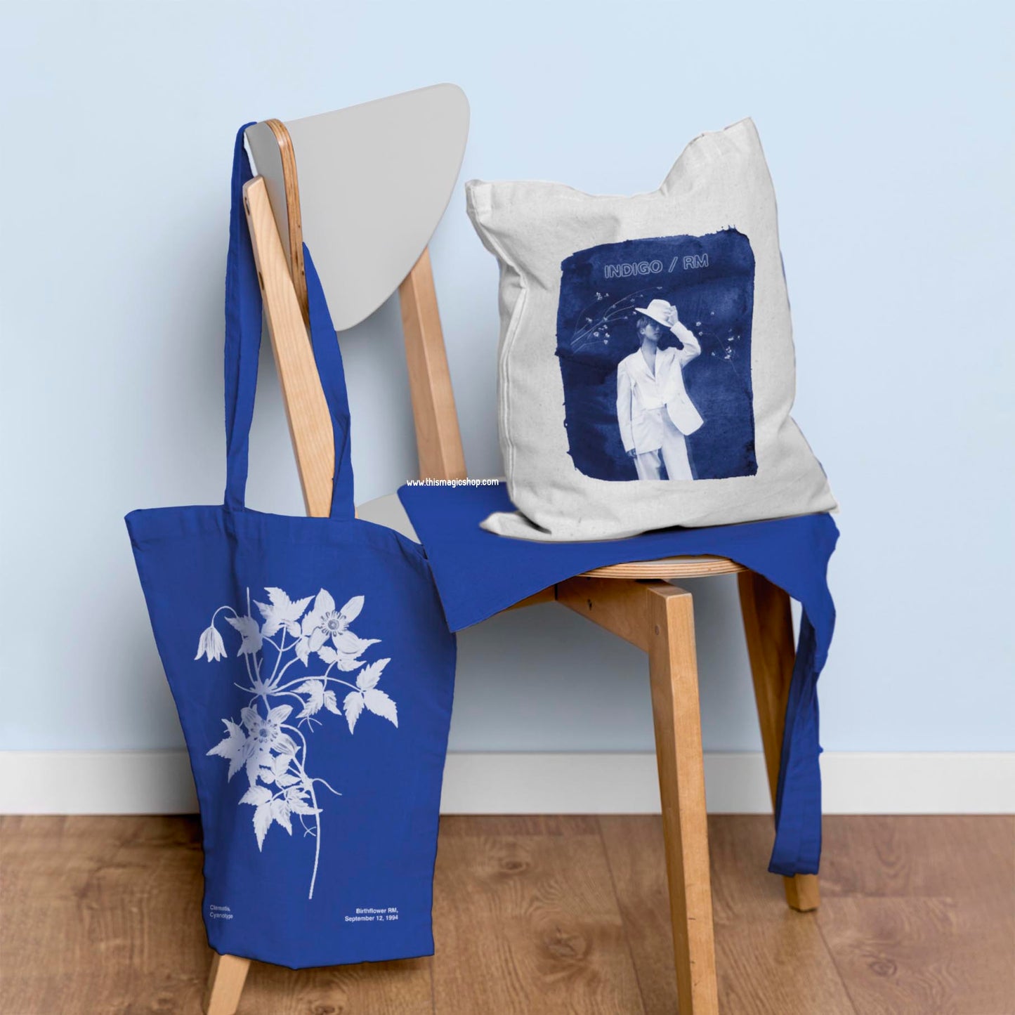 BTS Indigo RM Wildflower Tote Bag