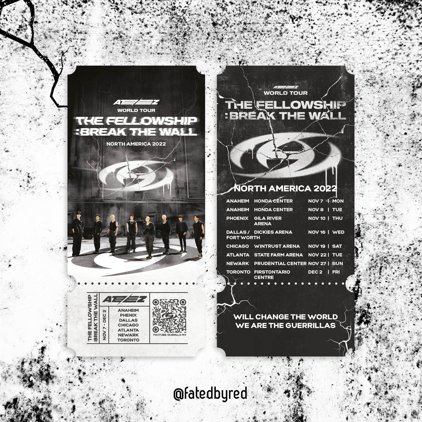 ATEEZ Break The Wall TOUR merch physical TICKET