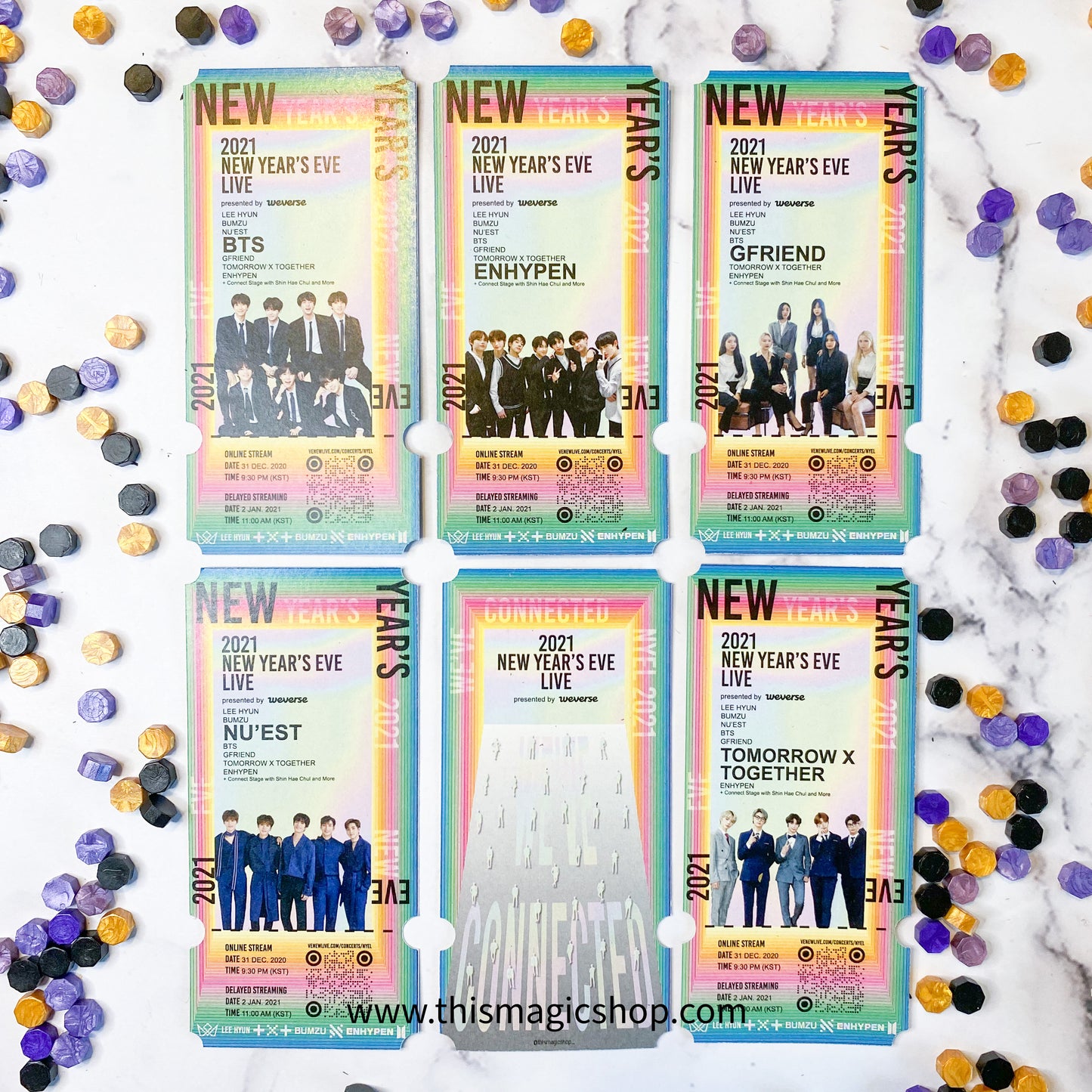BTS NYEL 2021 New Year's Live commemorative concert ticket