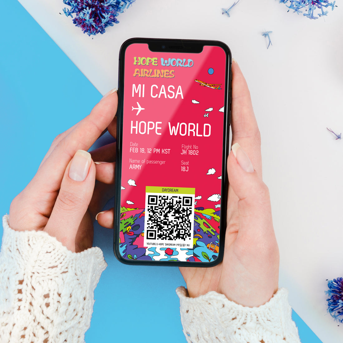 Mobile boarding pass to Hope World!