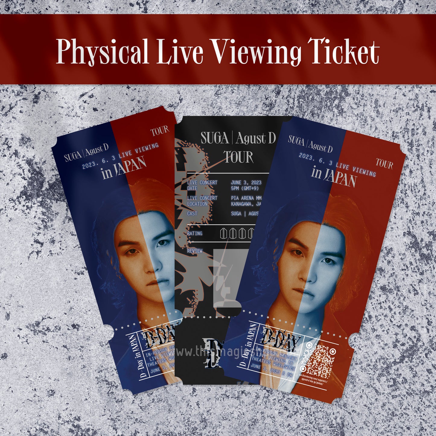 SUGA | AGUST D D-DAY cinema live viewing in japan TICKET commemorative ticket