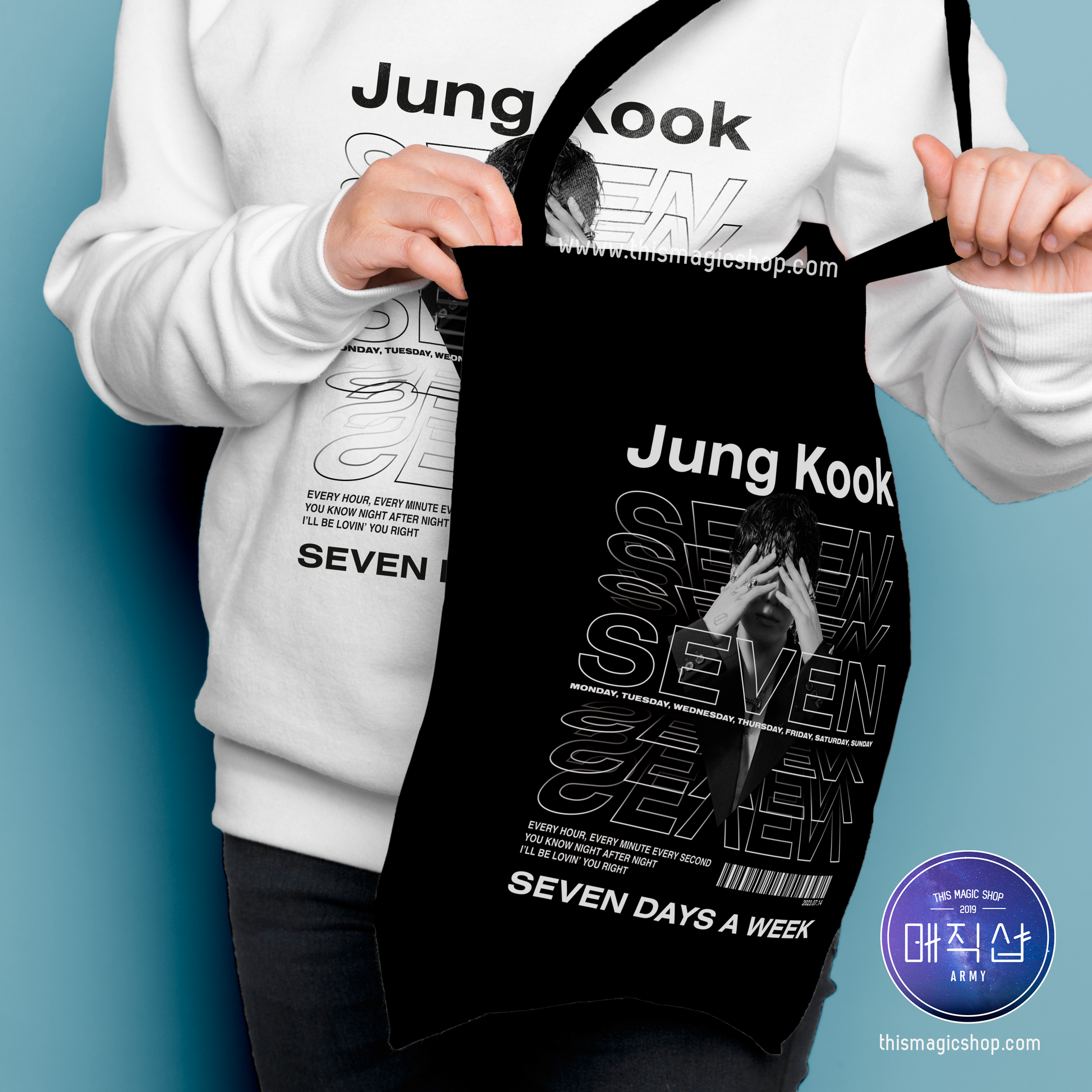 BTS Jungkook Seven Tote Bag – ThisMagicShop BTS Jungkook Seven Tote Bag – ThisMagicShop