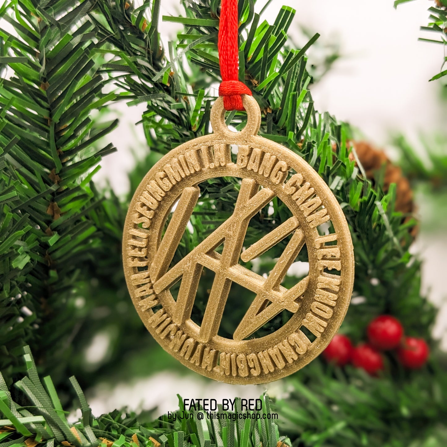 BTS / SKZ / TXT Christmas Tree Ornament Decoration 3D printed