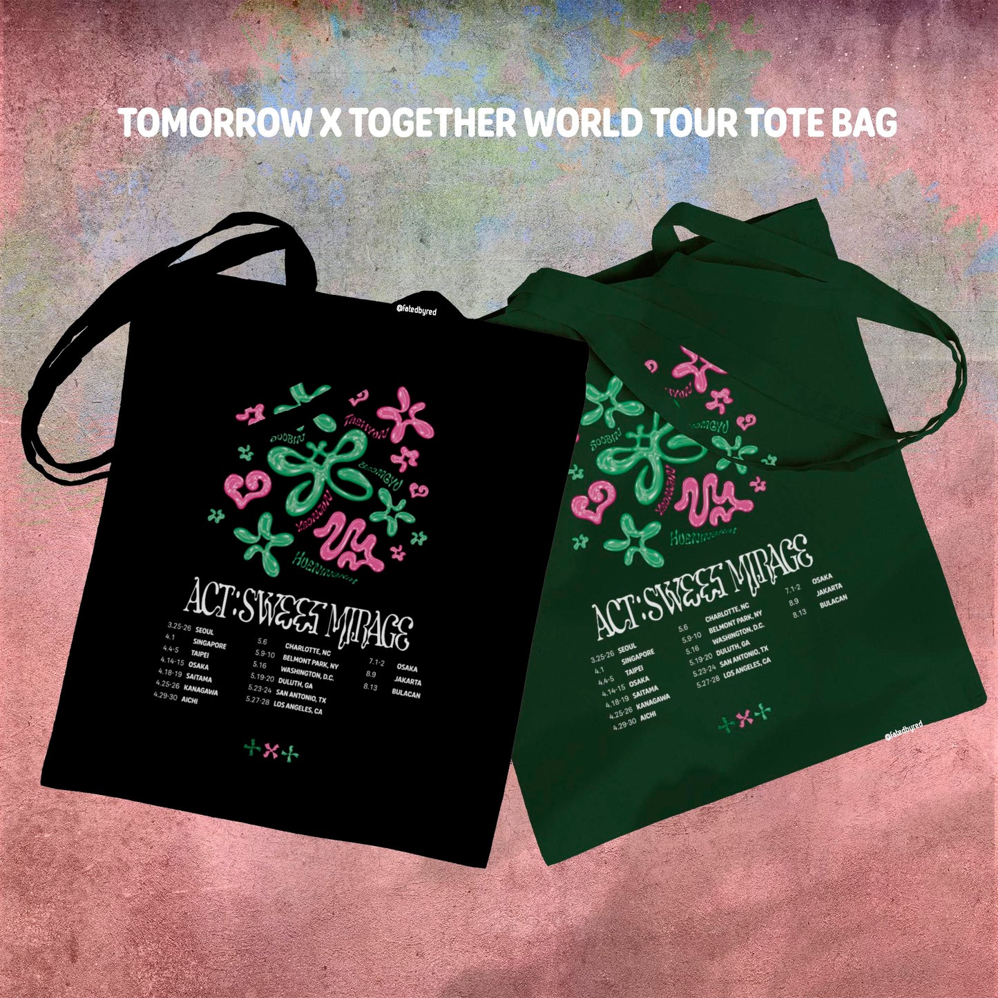 Tomorrow x Together TXT Sweet Mirage Concert Tour Tote Bag