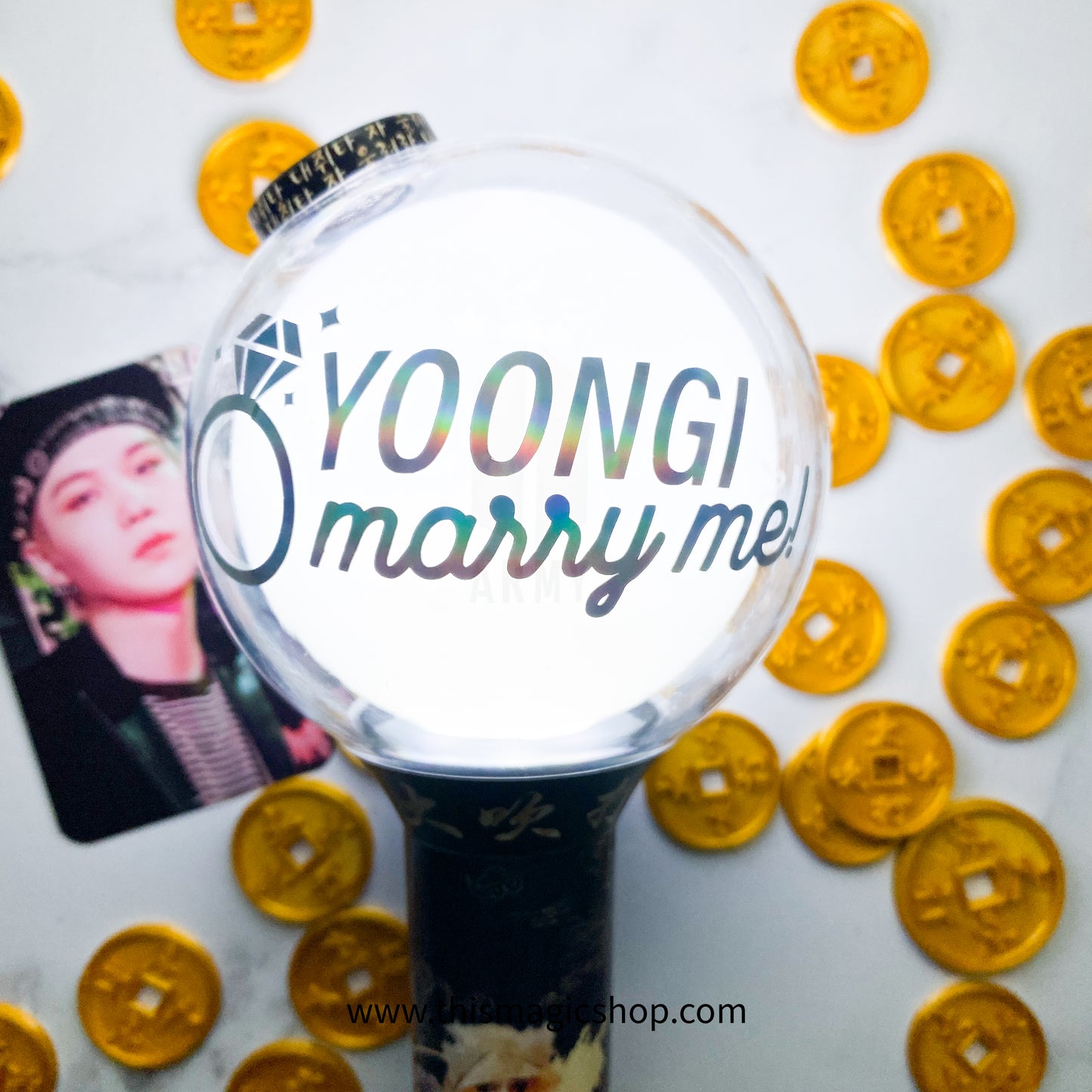 BTS MARRY me YOONGI Army Bomb Lightstick Kpop Sticker Sticker