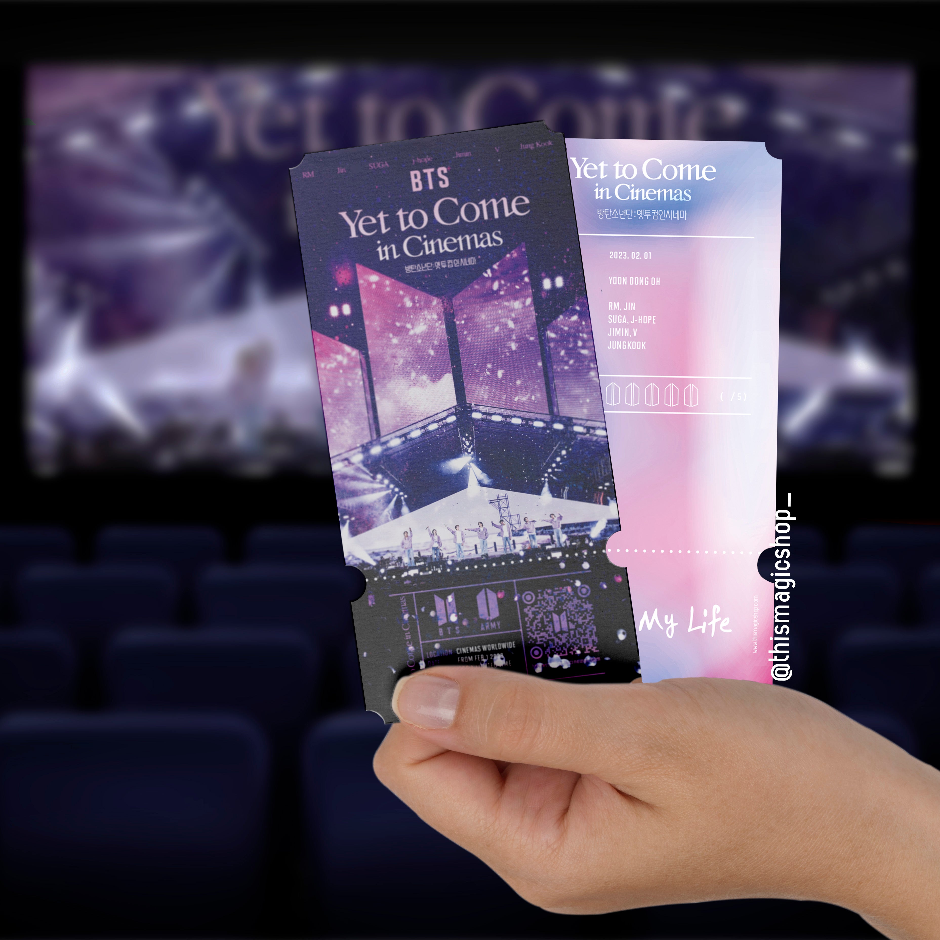 BTS Yet to come in Cinema TICKET Busan commemorative ticket