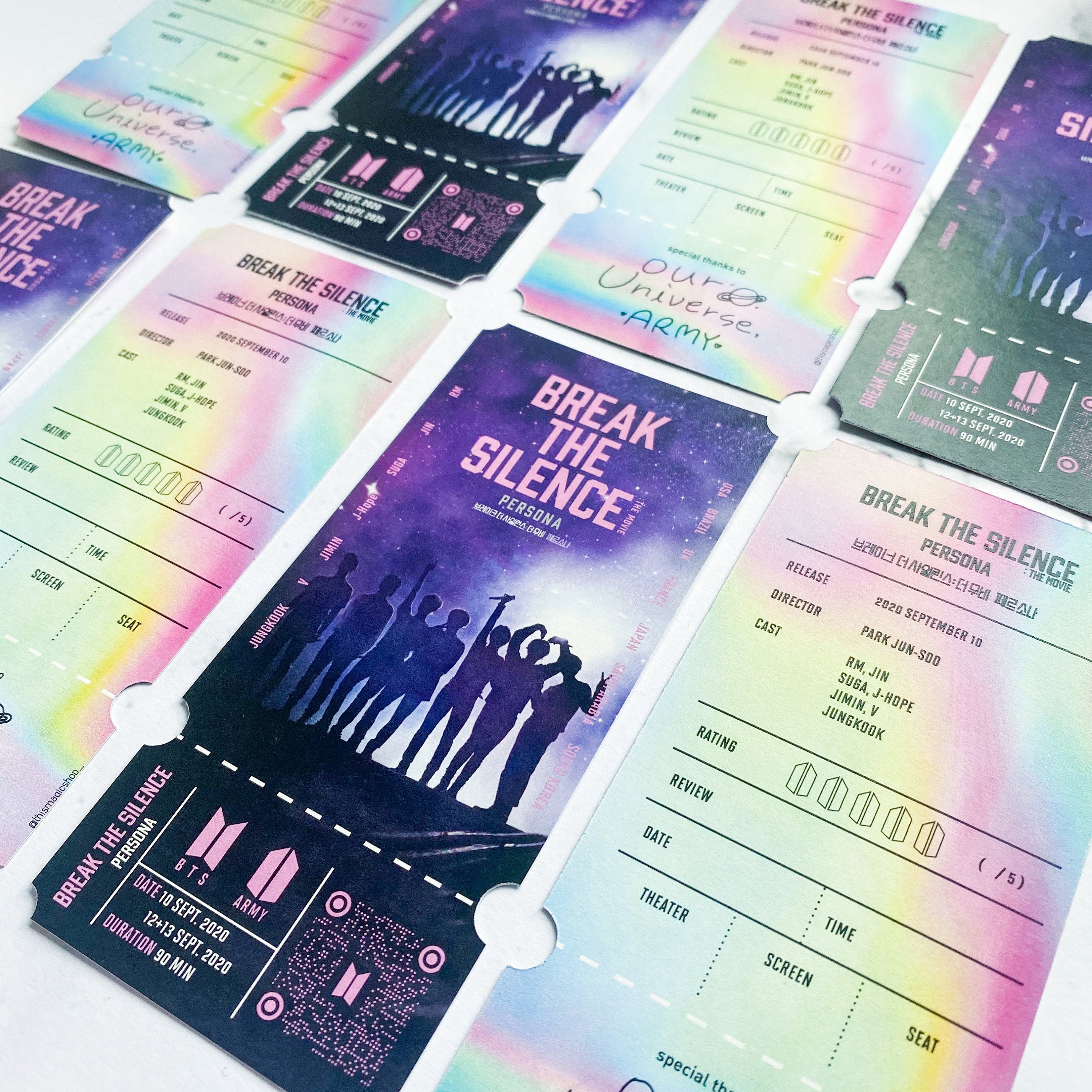 BTS MOVIE TICKET Break The Silence commemorative movie – ThisMagicShop