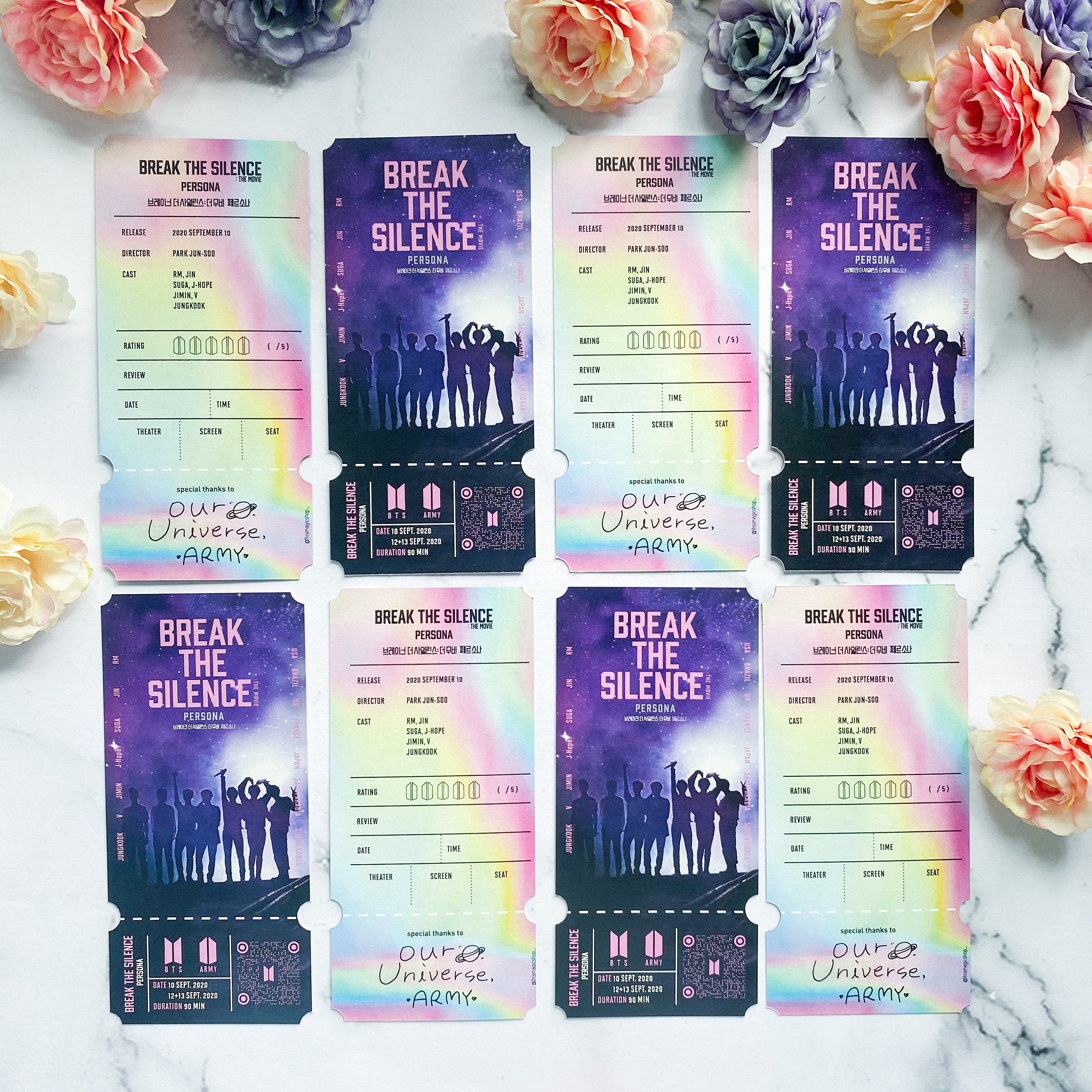 BTS MOVIE TICKET Break The Silence commemorative movie – ThisMagicShop