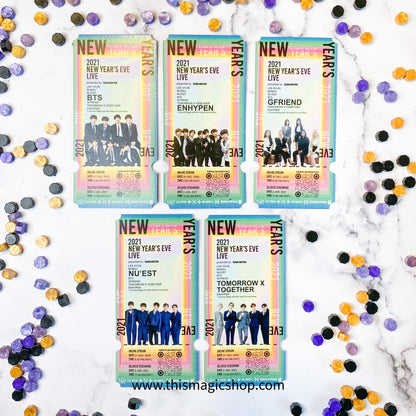 BTS NYEL 2021 New Year's Live commemorative concert ticket