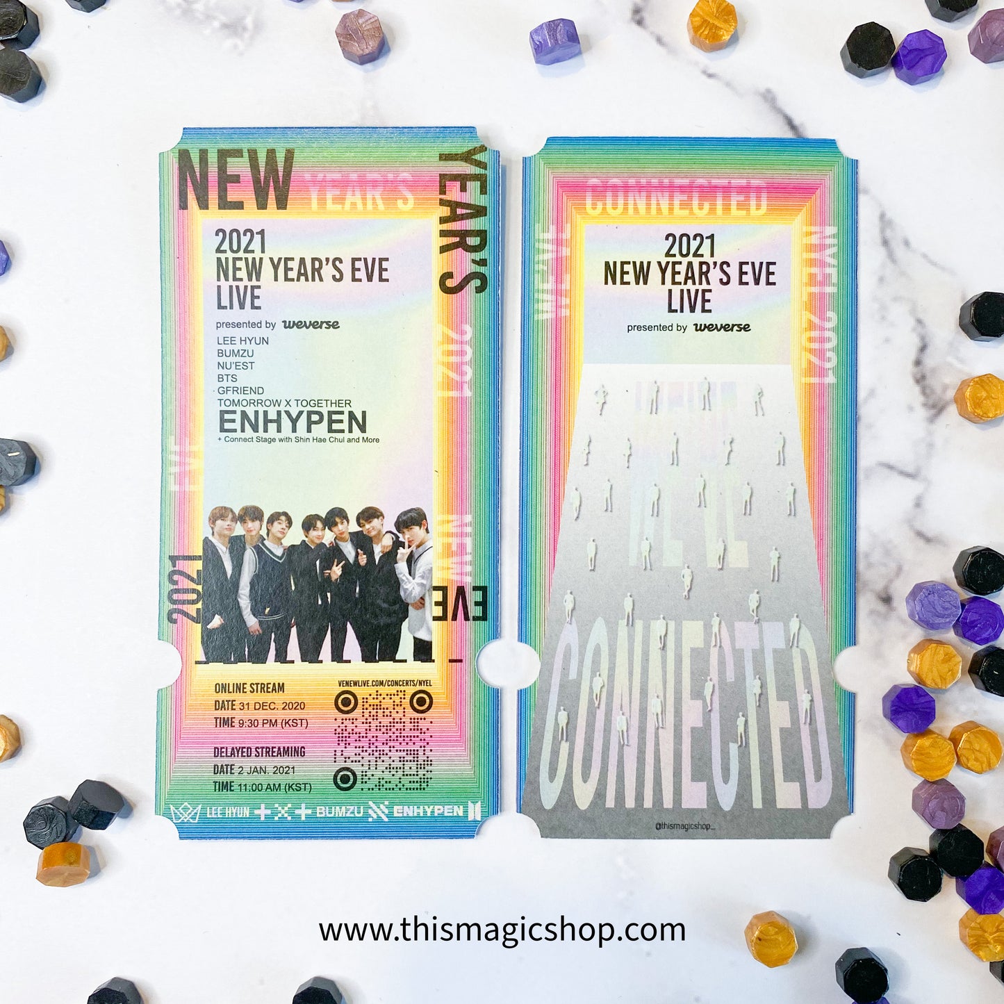 BTS NYEL 2021 New Year's Live commemorative concert ticket
